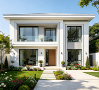 Villa à structure en acier à faible coût |   Maison duplex préfabriquée au design moderne