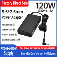 Chargeur pour ordinateur portable 120W compatible avec Hasee & MSI, adaptateur secteur 19.5V 6.15A (connecteur 5.5 X 2.5mm)