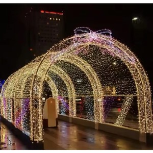Decoraciones Navideñas 3D de Metal con Luces LED, Diseño de Arco Grande Personalizado por el Fabricante, para Decoración de Parques y Calles Comerciales - Product Image 5