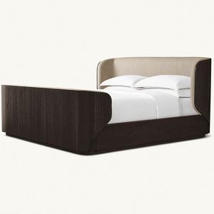 Base de Cama Doble Moderna de Lujo en Madera Sólida, Tamaño King/Queen, con Cabecera - Product Image 5
