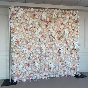 Panneau mural floral élégant 8x8 pieds, toile <span class=keywords><strong>de</strong></span> fond florale, OEM, Artificiales Parete Floreale, Blumenwand Artificielle, Mur <span class=keywords><strong>De</strong></span> Fleurs - Product Image 2