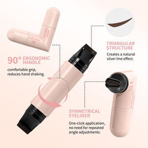 Delineador de Ojos con Punta de Doble Cara, 3 Segundos, Mineral, Mate, Líquido, Resistente al Agua, Anti-Manchas, Secado Rápido, Herramienta de Maquillaje para Ojos - Product Image 3