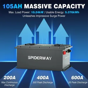 Batería de Iones de Litio LiFePO4 de 48V 105Ah para Carro de Golf con BMS Inteligente Integrado de 200A y Más de 6000 Ciclos - Product Image 2