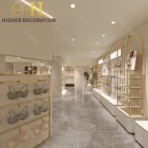 Décoration de magasin de lingerie personnalisée moderne Présentoir pour <span class=keywords><strong>sous</strong></span>-vêtements en bois Vitrine pour <span class=keywords><strong>sous</strong></span>-vêtements avec lumière LED - Product Image 5