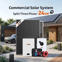 Sistema Solar Híbrido Bifásico Estándar de EE. UU. de 24kW con Almacenamiento de Batería de 50kWh para Hogares Residenciales de 120/240V