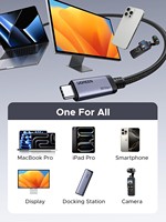 Câble de charge rapide en nylon USB-C Gen2 240W 10 Gbps avec sortie vidéo 4K 60 Hz pour téléphones iOS et Android 17/16/15 Pro Max