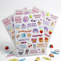 Feuilles d'autocollants décoratifs personnalisables prédécoupés pour bullet journaling et scrapbooking