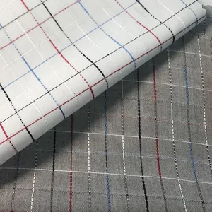 New Fashion Cotton Yarn Dyed Jacquard Windowpane Check Plaid Shirt Fabric Or Pillowcase Table Cloths