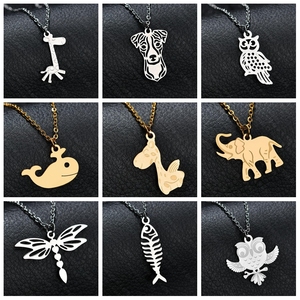 Fantasia Gioielli In Acciaio Gioielli In Acciaio Personalizzato Incide Il Marchio Notte Pendente Della <span class=keywords><strong>Collana</strong></span> Owl - Product Image 6
