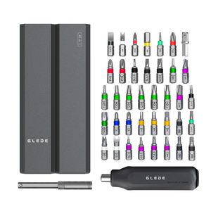 <span class=keywords><strong>Glede</strong></span> Mini tournevis électrique le plus vendu, kit d'outils avec 40 embouts magnétiques, poignée en aluminium durable, embout interchangeable, 1 an de garantie, bricolage - Product Image 3