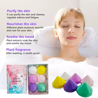 Vente en gros d'usine OEM ODM marque privée formulation flottante bombe de bain pétillante en forme de diamant naturel organique bombe de bain effervescents de bain