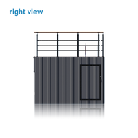 Piscine modulaire hors sol de luxe de 5,8 m avec terrasse pour jardin de villa