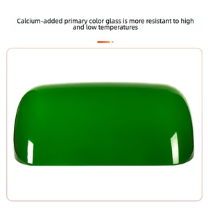 <span class=keywords><strong>Paralume</strong></span> Vintage a Forma di Cuscino in <span class=keywords><strong>Vetro</strong></span> Verde Originale per Lampada da Scrivania da Banca Illuminazione Industriale - Product Image 2