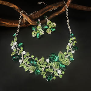 ชุดต่างหูคริสตัลเจ้าสาวประดับเพชรเต็มแผ่นชุบทองชุดของขวัญแต่งงานหรูหราหรืองานหมั้น - Product Image 2