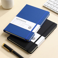 Werbeaktion Maßgefertigte Großhandels-A4-A5 Personalisierte Bedruckte Linierte Hardcover-Notizbücher PU-Leder-Journal Geschäftsnotizbücher mit Logo
