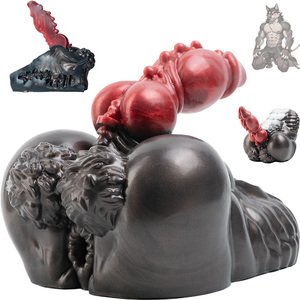 GEEBA Jouet sexuel réaliste pour hommes, modèle Monstre Noir Rouge, Stroker texturé, Vagin de démon, Pocket Pussy, Onahole, Fourniture d'usine - Product Image 1
