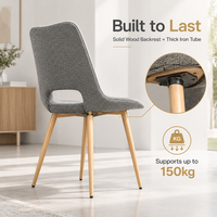 Chaise de bureau B2B à structure robuste en fer, assise en lin et mousse haute densité, couleur personnalisable, idéale pour les appels d'offres d'ingénierie