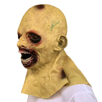 Masque de tête en latex biochimique Vampire Zombie pour Halloween, accessoires de maquillage et de cosplay pour fête, tête de diable