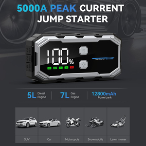Công suất cao 5000A 12800mAh Pin Xe nhảy khởi động khẩn cấp cung cấp điện Công cụ Kit - Product Image 2