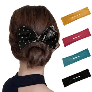 HZO-19010 Deft Bun Hair Bun Maker for Hair Elastic Bands Classy Multicolor Cloth Magic Clip Flexible Reusable Bun Crown Twister