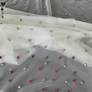 Neues <span class=keywords><strong>Design</strong></span> Shinn ing Mesh Strass Stoff - Product Image 5