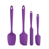OEM Bán Buôn Bán Tùy Chỉnh Silicone Thìa 4 Nhà Bếp Thìa Silicone Bộ