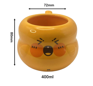 Custom Pattern Pumpkin Shaped Design 400ml Porcelain <b>Ceramic</b> Latte Mug Coffee <b>Cup</b> With Lid Gift <b>Cups</b> for Tea Milk - Product Image 4