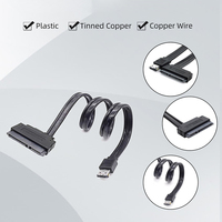 Kabel USB 3.0 Ke Sata Kabel SATA Ke Power ESATA Hard Disk Drive 22Pin(7pin + 15pin) Kabel Tahan Air