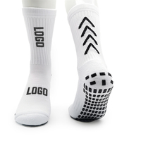 Chaussettes de football d'élite avec grip et logo personnalisé, chaussettes de sport en coton et nylon antidérapantes pour hommes