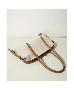 Bolso de Mano de Lino con Cierre para Mujer, Diseño de Alta Gama, Minimalista y de Gran Capacidad, Bolso de Hombro - Product Image 4