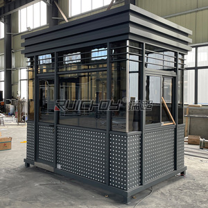 Cabine de sécurité mobile extérieure RUCHOU en acier perforé pour parking et péage - Product Image 3