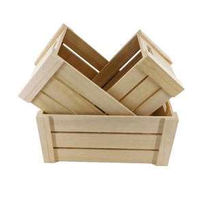 Toptan bitmemiş ahşap depolama sandığı ahşap sandık meyve - Product Image 1