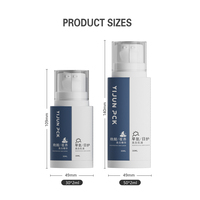 30ml + 30ml /50ml + 50ml/Tube vide de type lotion double pompe crème solaire 2-en-1 double chambre en plastique mélangé bouteille à deux têtes