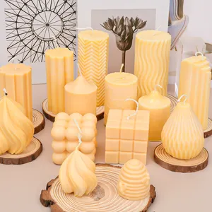 Decoración del hogar del festival DIY molde hecho a mano 3D vela molde de silicona para la fabricación de velas