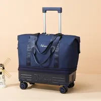 Sac de voyage à roulettes grande capacité, sac de sport à roulettes pour courts séjours, affaires, maternité, hôpital
