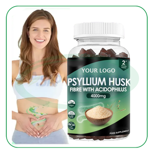 Gomitas de Extracto de Cáscara de Psyllium, Suplemento 99% Fibra Limpiadora de Colon, Orgánico, Certificado Halal/Kosher para Adultos, 2 Gomitas Diarias - Product Image 1