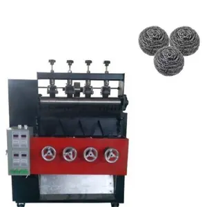 Máquina de fabricación de estropajo plano, Bola de alambre de acero, ss410, malla de tejer, depurador de platos, máquina de fabricación