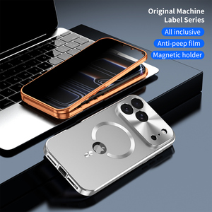<span class=keywords><strong>Funda</strong></span> <span class=keywords><strong>de</strong></span> Teléfono con Cristal Templado Antiespía <span class=keywords><strong>de</strong></span> Cobertura Total y Marco Metálico Anticaídas para <span class=keywords><strong>iPhone</strong></span> 17 16 15 14 Pro Max - Product Image 3