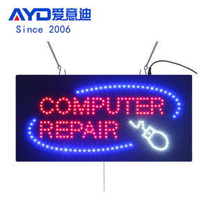 ป้ายร้าน<span class=keywords><strong>ซ่อม</strong></span>คอมพิวเตอร์ที่มีความสว่างสูง12*24นิ้วไฟ LED แสดงผลในร่มสำหรับร้านซ่อมคอมพิวเตอร์ - Product Image 1