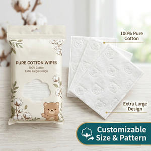 Tampons de nettoyage en coton 100% pur, grande taille, pour le soin et le nettoyage de la peau des nourrissons - Product Image 2