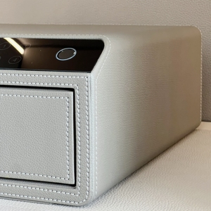 Single Layer Premium Leather Safe <b>Box</b> with Fingerprint Password Lock Drawer Safe for Jewelry Heirloom Makeup Vanity <b>Storage</b> - Product Image 6
