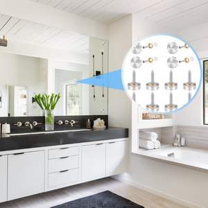 LECHEN 20 sets spiegelschroeven gepolijste dopafdekkingen decoratieve spijkers ringen meubelbeslag CNC & voor machinaal bewerkt - Product Image 5