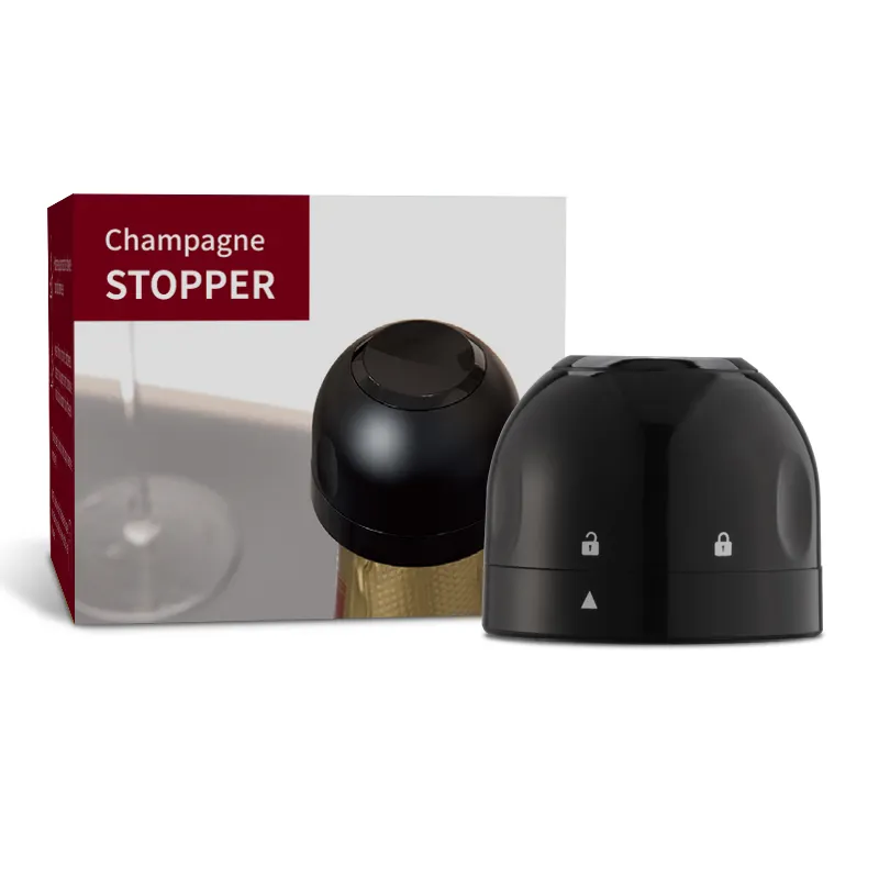 ใหม่ยอดนิยมแบบพกพามินิขวดไวน์ Stopper โลโก้ที่กําหนดเองสูญญากาศแชมเปญ Stopper เป็นมิตรกับสิ่งแวดล้อมโลหะที่เปิดใช้งานง่ายบ้านกล่อง