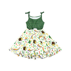 Nouvelle Collection : Robes de Soirée pour Bébés, Robes Bretelles Confortables pour Filles, Spécial Fête de la Saint-Patrick, Robes d'Été pour Enfants - Product Image 3