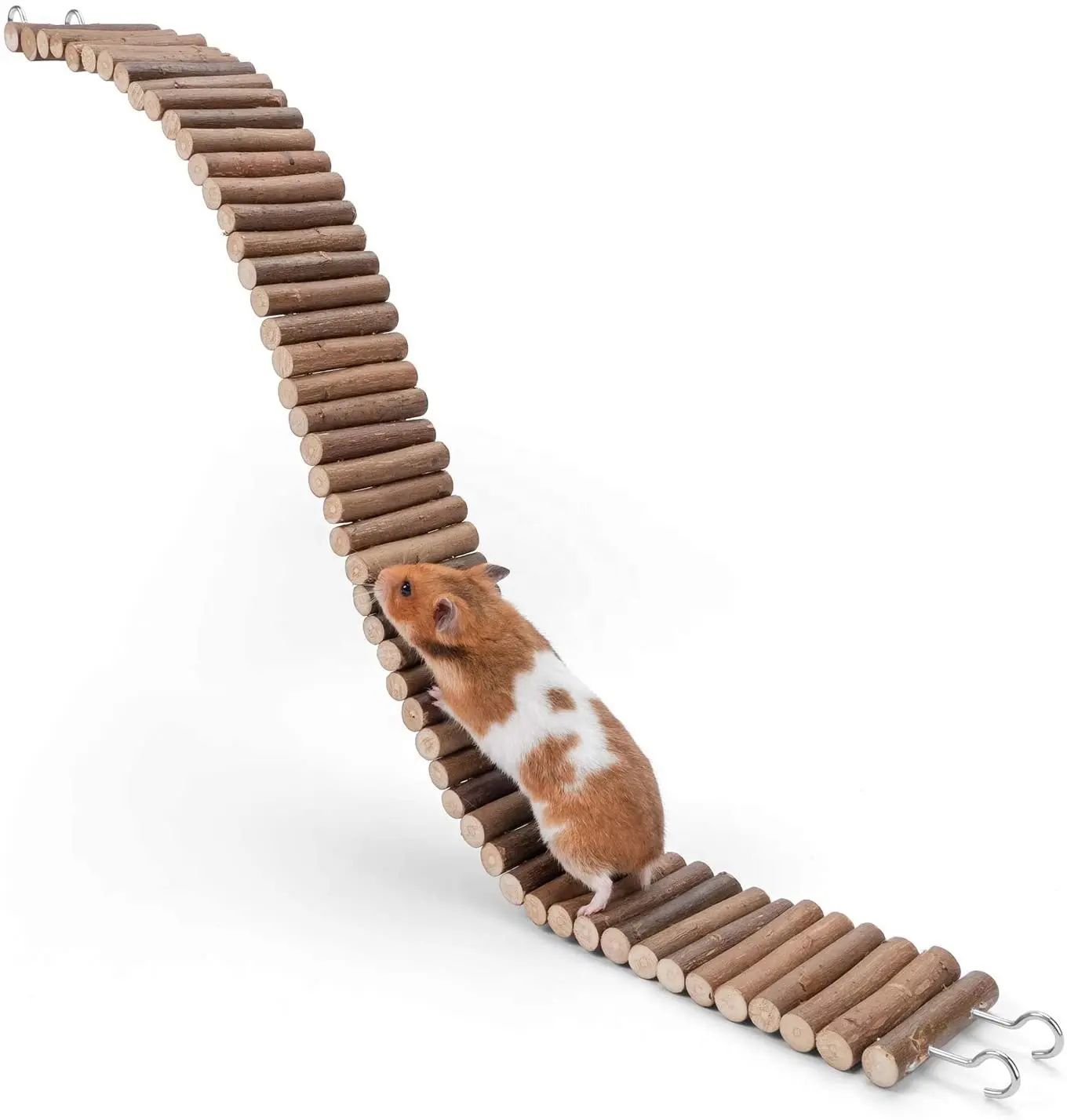 Wooden Hamster Ladder climbing Bridge Apple Sticks for Mice Gerbils