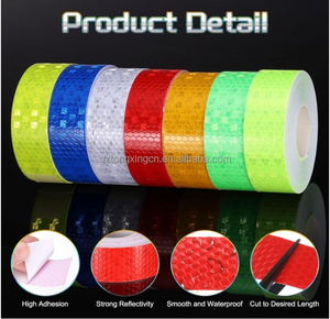 Khả năng hiển thị cao đầy màu sắc mỏng xe xe gắn máy xe đạp dính cao phản chiếu PVC Pet kim cương lớp băng phim băng phản chiếu - Product Image 3