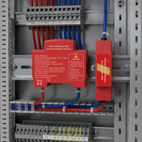 Extincteur automatique à aérosol rouge pour boîtier de disjoncteur de transmission d'énergie électrique, équipement incendie électrique monté sur rail DIN