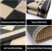 Großhandel PP-Rohr Gewebter Outdoor-Teppich 5*8ft Maßgefertigte Größe Anti-Verblass-Matte für B2B Garten- und Poolbereich-Dekoration