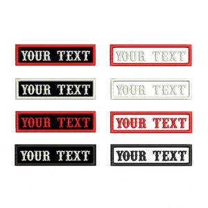 Custom Text Embroidery Name Patch <b>Iron</b> on Sew on Embroidered Badge for Clothing Garment - Product Image 2