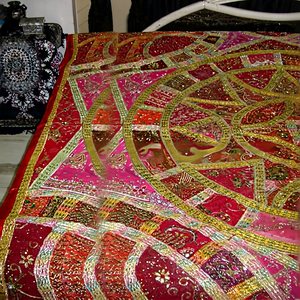 Colchas de retales Sari bordadas a mano India - Product Image 1